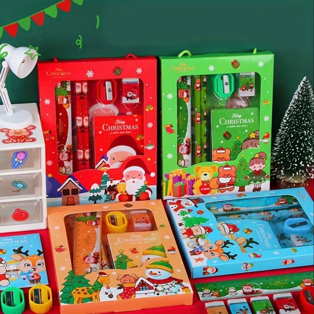 2pcs Christmas Gift Stationery Set Desk Supplies